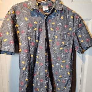 Deadpool AOP button Down Shirt- Small